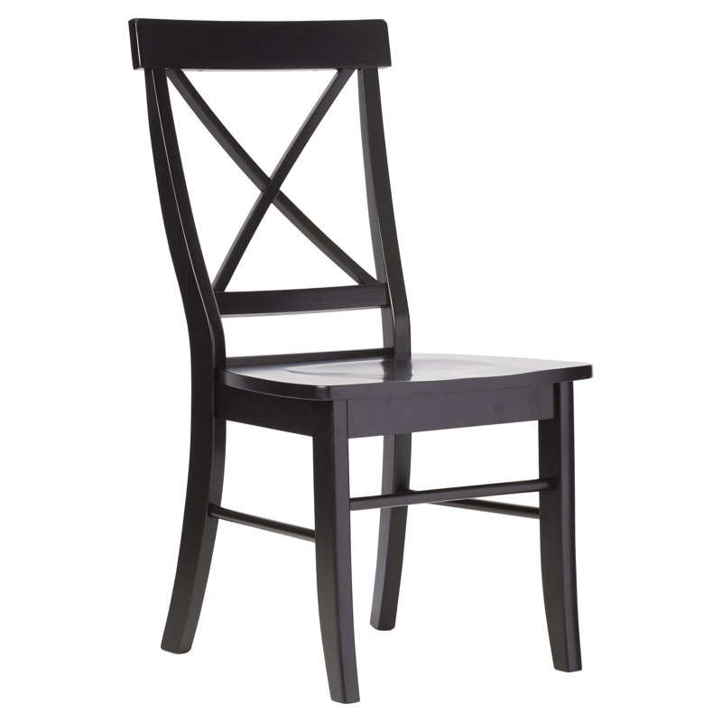August Grove Sawyer Cross Back Solid Wood Dining Chair & Reviews Wayfair
